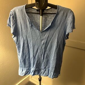Sanctuary Light Blue V-Neck Short Sleeve Top